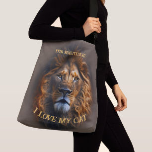 Ajustable Sac de carrosserie "I Love My Cat" Nom personnalis