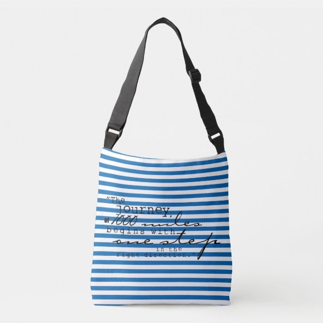 Ajustable Sac de devis Cool Bleu et Blanc (Devant)