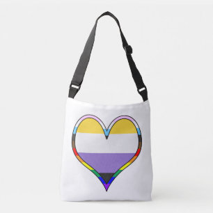 Ajustable Sac Enby Pride Heart Crossbody