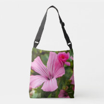 Sac four-tout fleur rose avec la rosée du matin