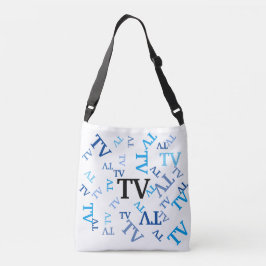 Ajustable Sac fourre-tout (ao) - Initiales bleues