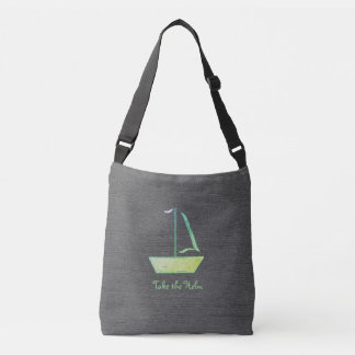 Ajustable sac fourre-tout aux nuances de voilier vert
