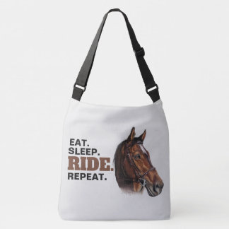Ajustable Sac fourre-tout Cheval De Châtaigne Mange.Dormir. 