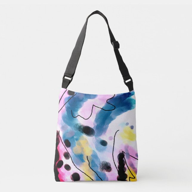 Ajustable Sac fourre-tout d'art Abstrait funky (Devant)