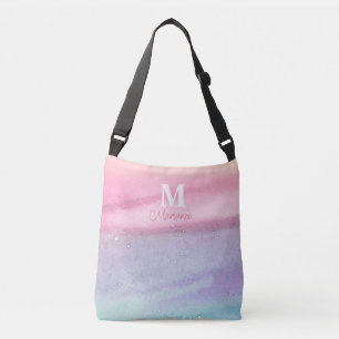 Ajustable Sac fourre-tout de nom de monogramme rose