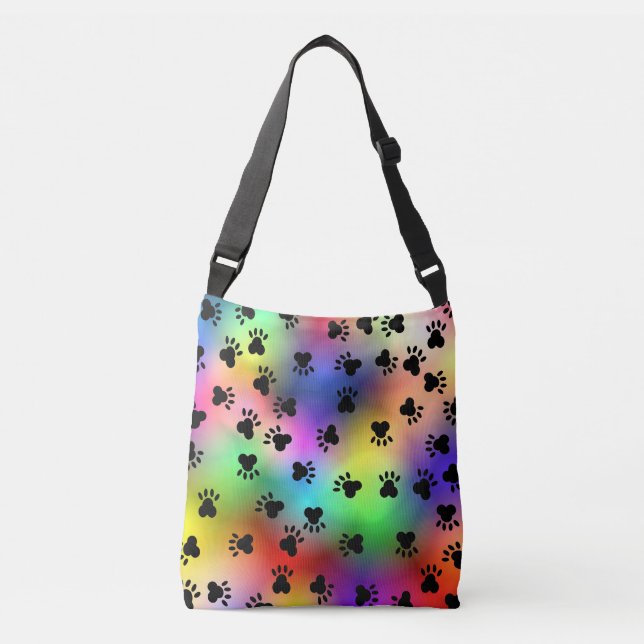 Ajustable Sac fourre-tout empreintes de pattes de chien mult (Devant)