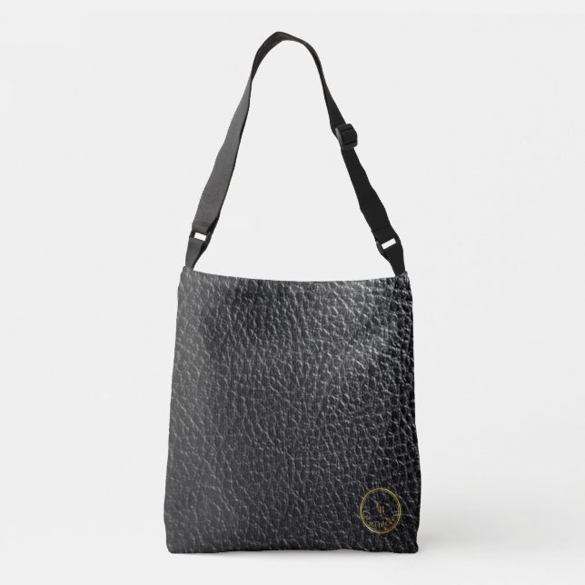 Ajustable Sac fourre-tout en cuir noir (Dos)