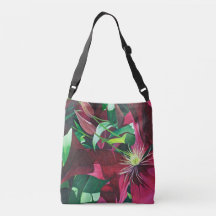 Sac fourre-tout floral de Clematis violet