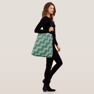 Ajustable Sac fourre-tout - Maze d'illusion optique verte