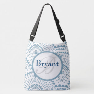 Ajustable Sac fourre-tout Monogramme bleu personnalisé