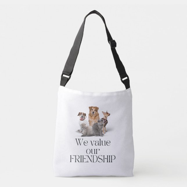 Ajustable Sac fourre-tout - nous valorisons notre amitié (Devant)