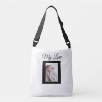 Sac fourre-tout photo pour bébé blanc et noir pers