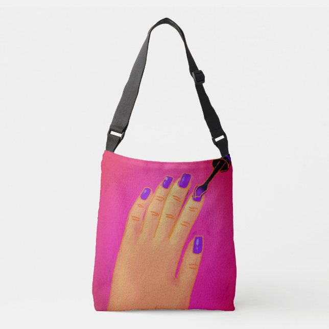 Ajustable Sac fourre-tout technique de clous pourpres (Devant)
