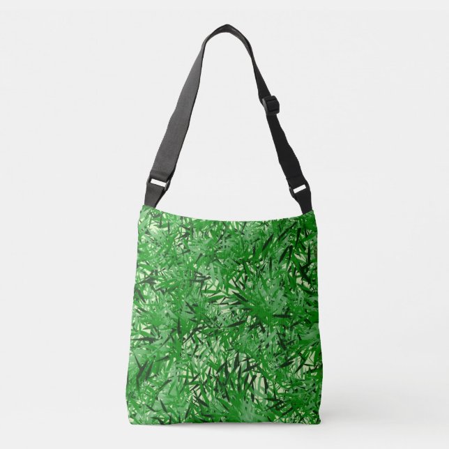 Ajustable Sac fourre-tout transversal de la fougère verte (Devant)