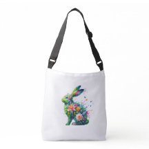 Sac lapin à lapin d'alimentation en fleurs