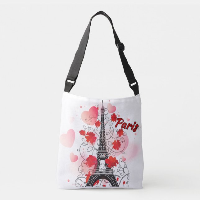 Ajustable Sac mortuaire croisé à Tour Eiffel (Devant)