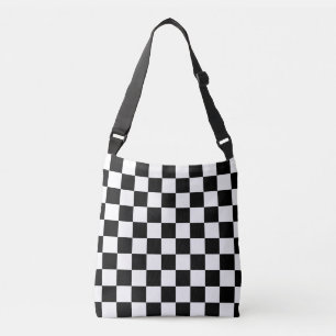 Ajustable Sac mortuaire croisé Checkered noir et blanc