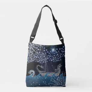 Ajustable Sac mortuaire croisé mystique nautique à océan