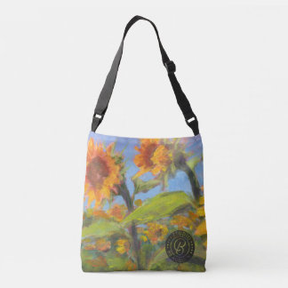 Ajustable Sac transversal tournesol avec logo noir