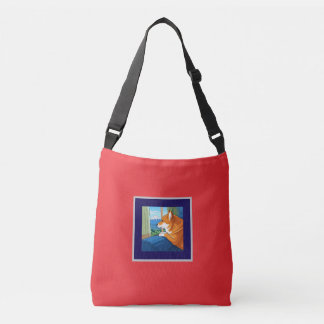 Ajustable Shiba inu mignon regardant le sac fourre-tout du M
