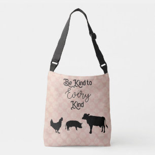 Ajustable Soyez aimable avec CHAQUE sac crossbody végétali
