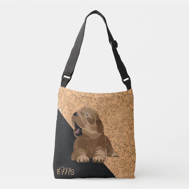Ajustable Traverser le sac Puppy Love (Devant)