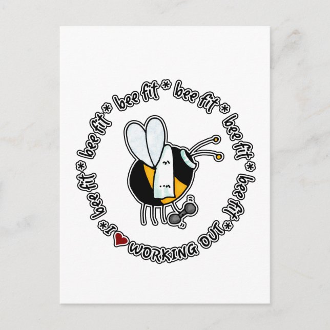 ajustement abeille - entraînement carte postale (Devant)