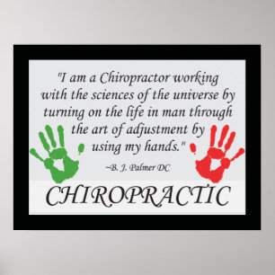 Ajustement chiropratique par affiche à la main