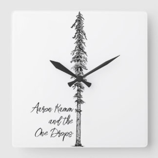 AK1D Big Tall Tree Clock Quadratische Wanduhr