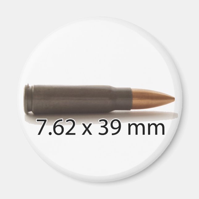 AK47 Ammo 7,62 x 39 mm Rundmagnet Magnet (Vorne)