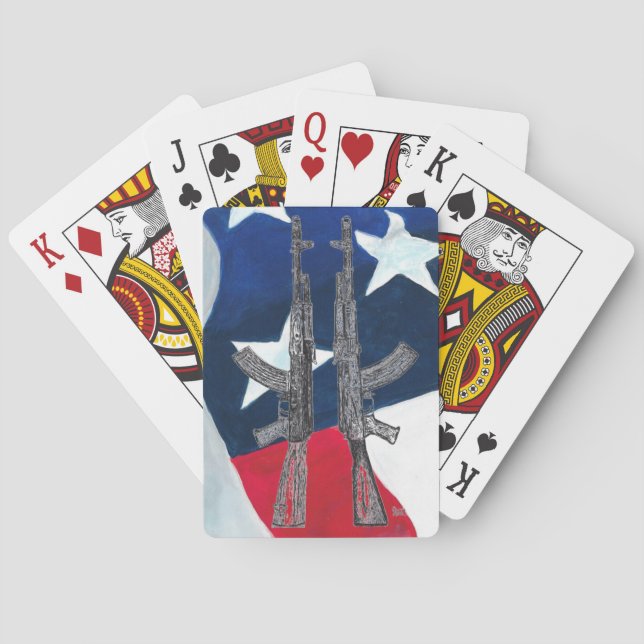 AK47 patriotische Spielkarten (Rückseite)