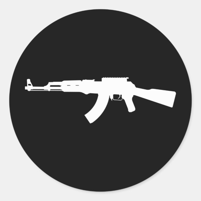 ak47 runder aufkleber (Vorderseite)