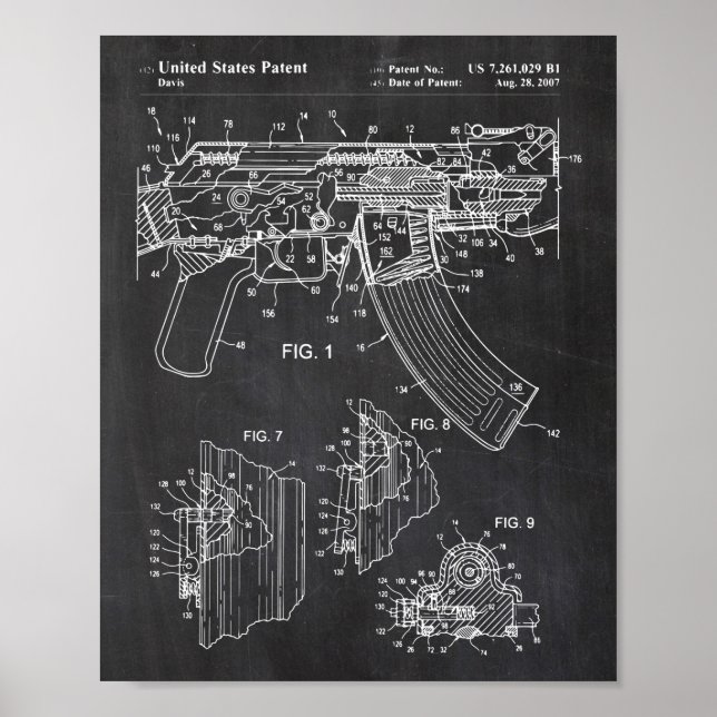 Ak-47 Bolt Locking Patent Poster (Vorne)