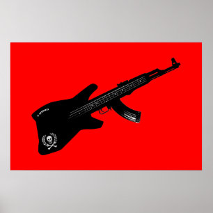 AK 47 Gitarre Poster