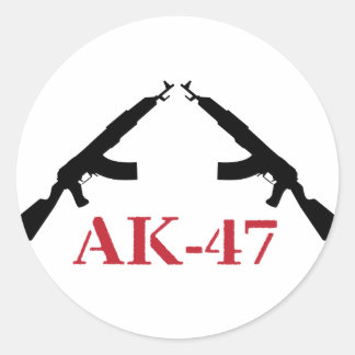 AK-47 RUNDER AUFKLEBER