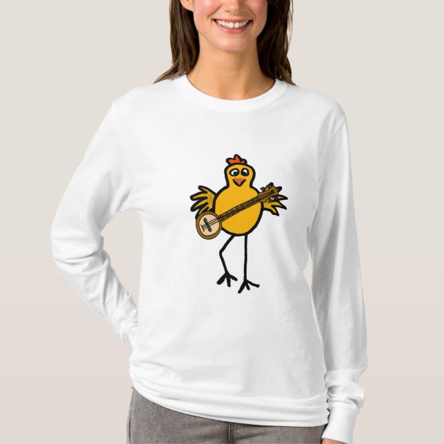 AK-, Banjo, das Huhn-Shirt spielt T-Shirt (Vorderseite)