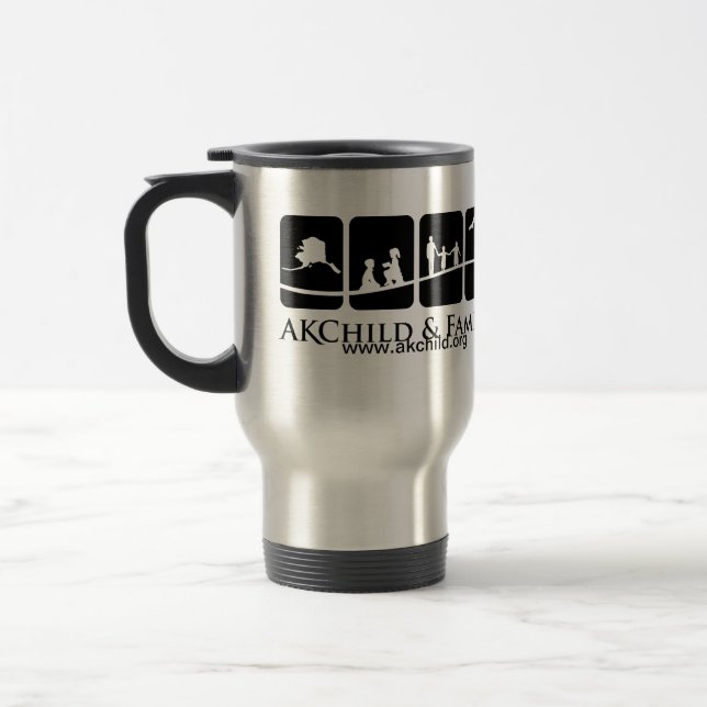 AK Kind u. Familien-Reise-Tasse Reisebecher (Links)