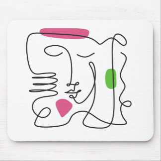 AKA Pink & Green Line Art Mousepad