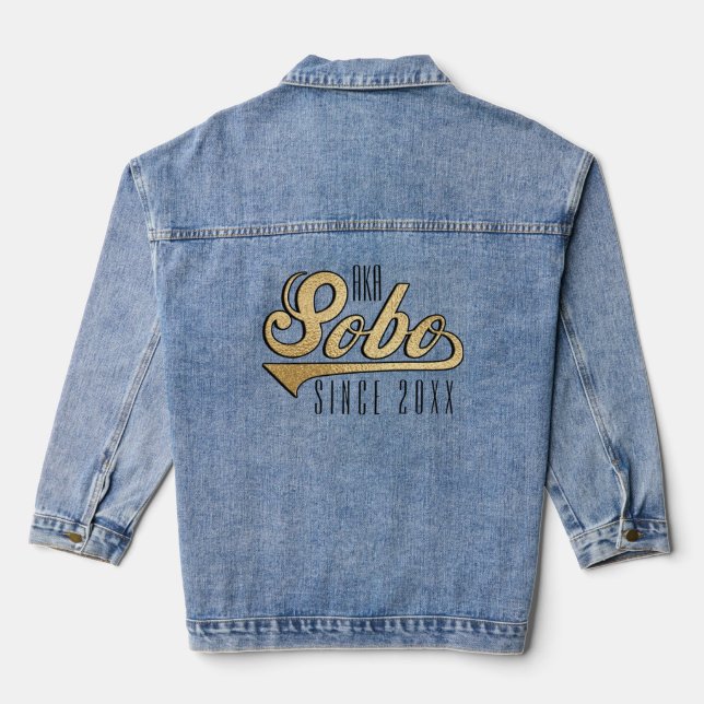 AKA Sobo/Oma auf Japanisch, seitdem... Jeansjacke (Rückseite)