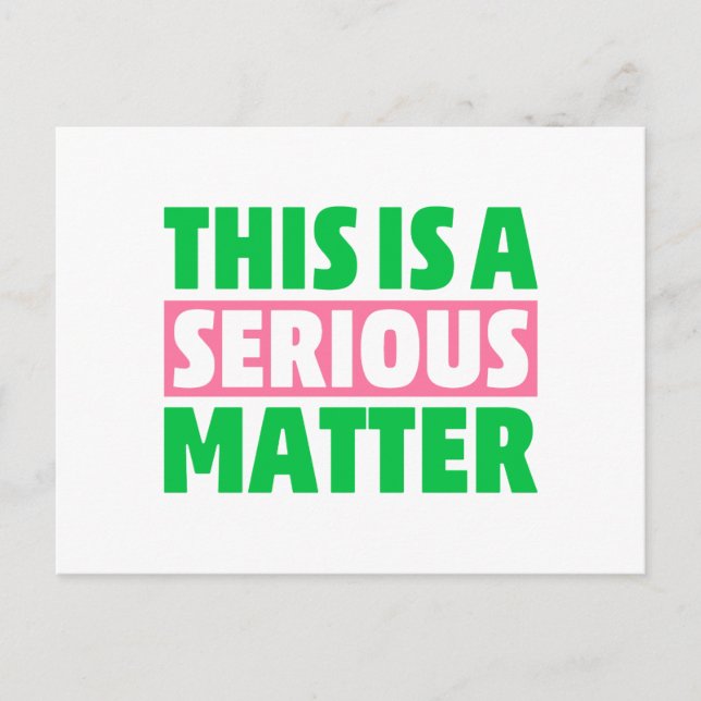 AKA Studentinnenverbindung Dies ist eine ernste An Postkarte (Vorderseite)