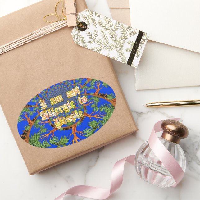 Akacia Alchemy: Ich bin nicht allergisch gegenüber Ovaler Aufkleber (Schenken)