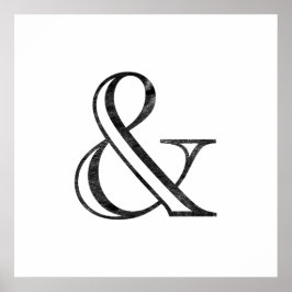 Akademie Gravur Ampersand Schwarz Poster