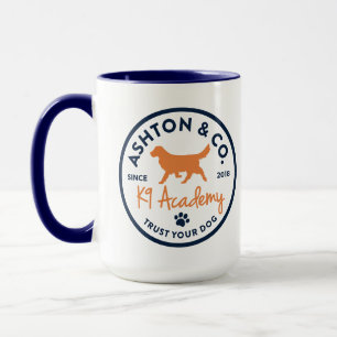 Akademie K9 15 oz. 2c. Navy Circle Tasse