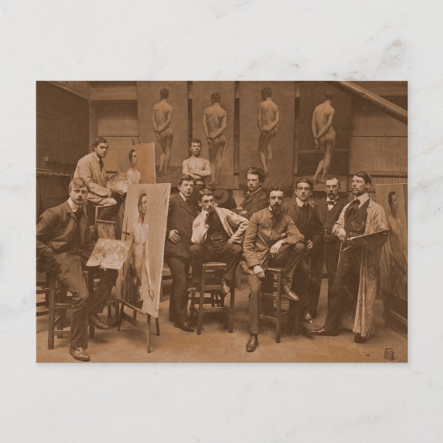 Akademie von Antwerpen 1907 Vintag Postkarte (Vorderseite)