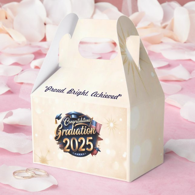"Akademische Reise abgeschlossen" Geschenkschachtel (Hochzeit)