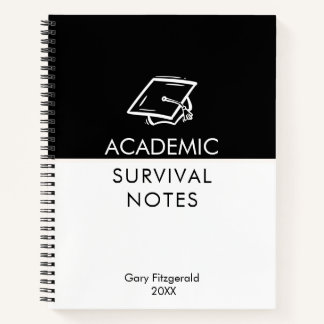 Akademische Überlebensnotizen – Lustige Studenten- Notizbuch