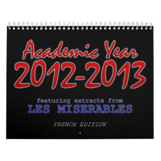 Akademischer Kalender 2012-2013, französisch