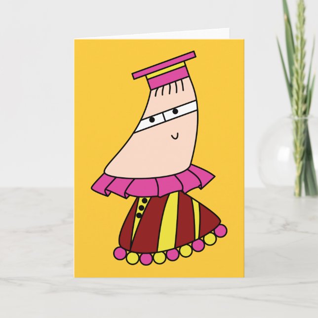 Akademisches Kleid kawaii Charakter Grußkarten Karte (Vorderseite)