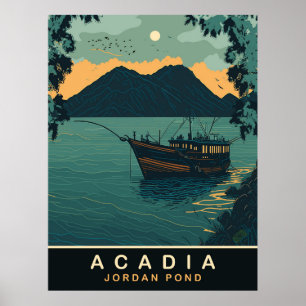 Akadien, Jordan Pond, Reisen Poster