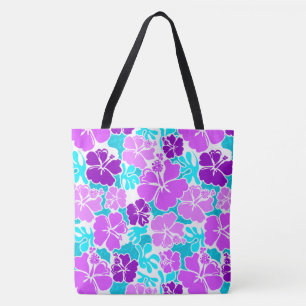 Akahai Hawaiian Hibiskus Tropical Floral Beach Bag Tasche
